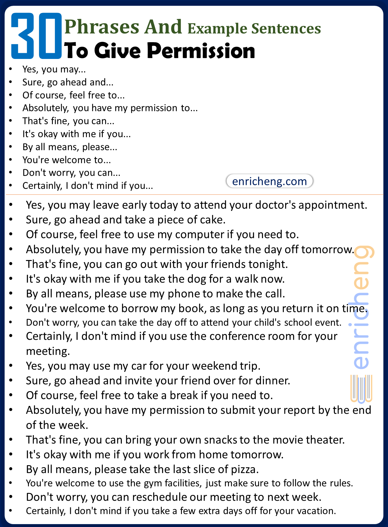 Phrases For Permission Download PDF - EnrichEng